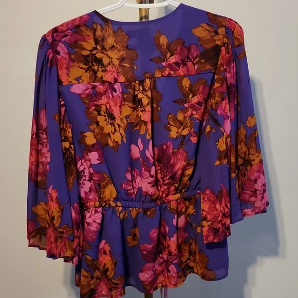 Sofia by Sofia Vergara Floral Blouse - Purple and Pink - Picture 5 of 7